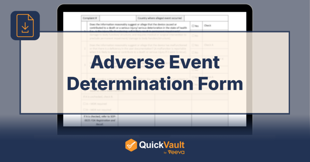 Adverse Event Determination Form - free download