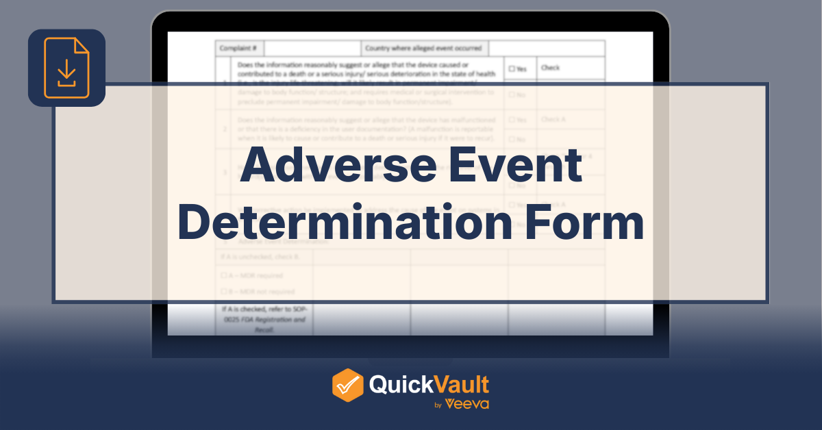 Adverse Event Determination Form - free download