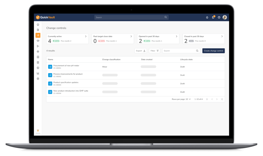 QuickVault Change Control Management